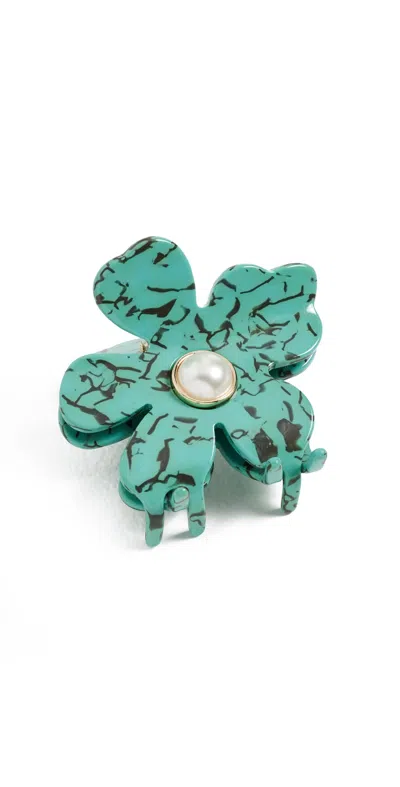 LELE SADOUGHI LILY CLAW CLIP TURQUOISE