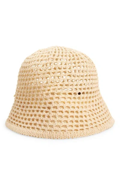 LELE SADOUGHI LELE SADOUGHI OPEN WEAVE STRAW BUCKET HAT