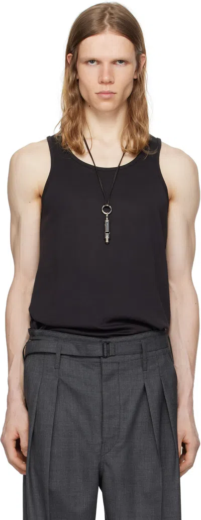 LEMAIRE BLACK COTTON TANK TOP