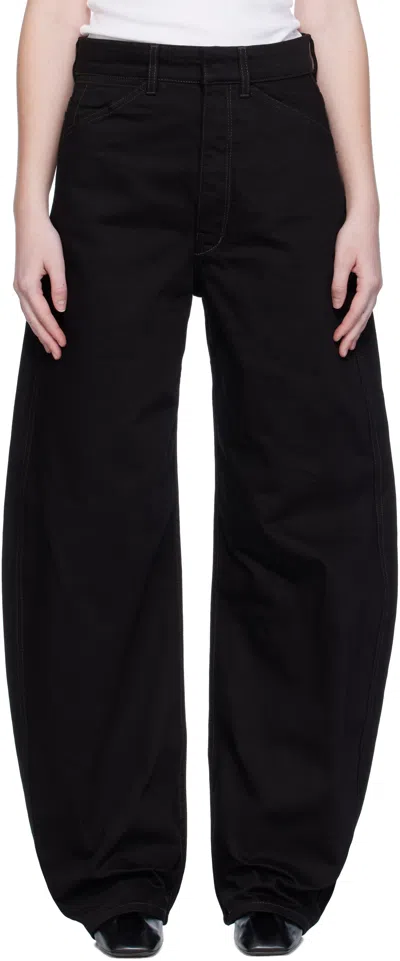 LEMAIRE BLACK HIGH WAISTED CURVED JEANS