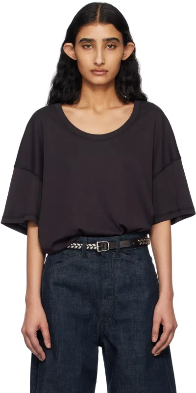 LEMAIRE BLACK RIB T-SHIRT