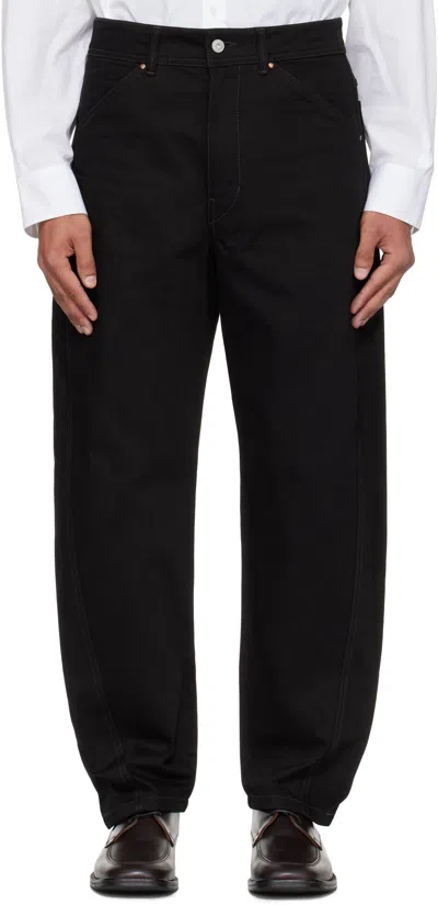 LEMAIRE BLACK TWISTED WORKWEAR JEANS