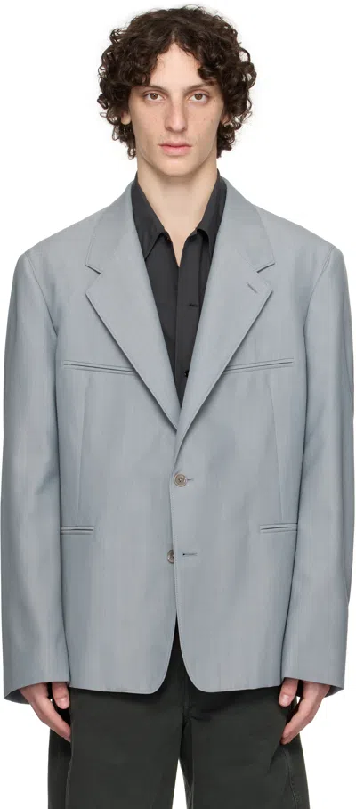LEMAIRE BLUE TAILORED SB BLAZER