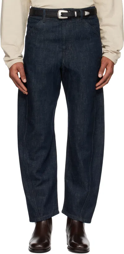 LEMAIRE BLUE TWISTED WORKWEAR JEANS
