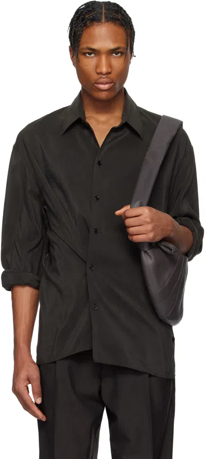 LEMAIRE BROWN TWISTED SHIRT