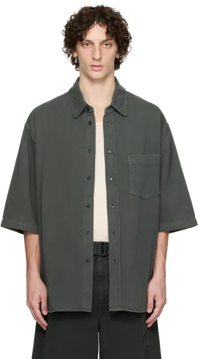 LEMAIRE GRAY S/S DENIM SHIRT