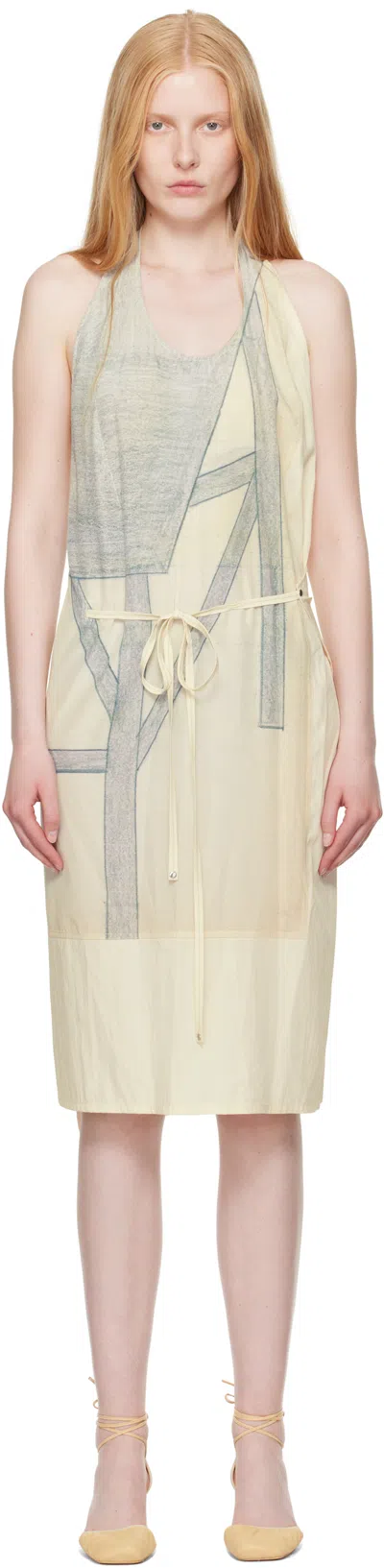 LEMAIRE OFF-WHITE PHILIPPE WEISBECKER APRON MIDI DRESS