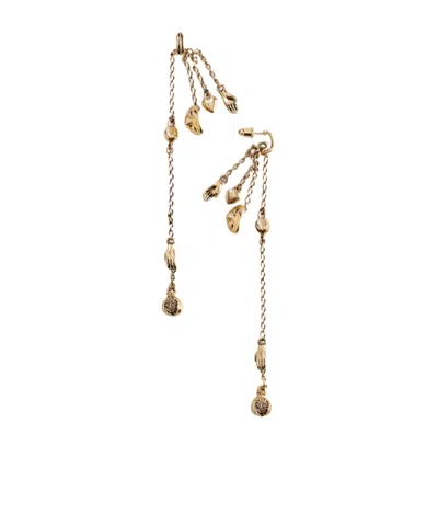 LEMAIRE LEMAIRE CHARM CHAIN DROP EARRINGS
