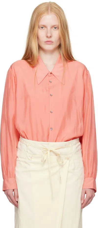 LEMAIRE PINK LIGHT POINTED COLLAR SHIRT