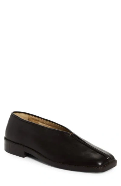 LEMAIRE LEMAIRE PIPED LEATHER LOAFER