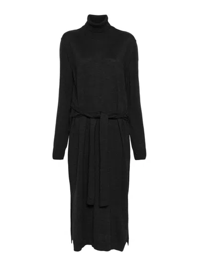 LEMAIRE VESTIDO MIDI - GRIS OSCURO