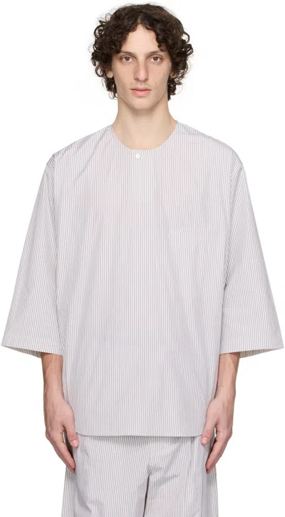 LEMAIRE WHITE SHORT SLEEVE HENLEY