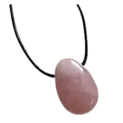 LEMURIA STORE WOMEN'S PINK ROSE QUARTZ PENDANT