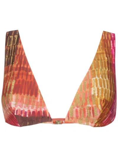 LENNY NIEMEYER ABSTRACT-PRINT TRIANGLE BIKINI TOP