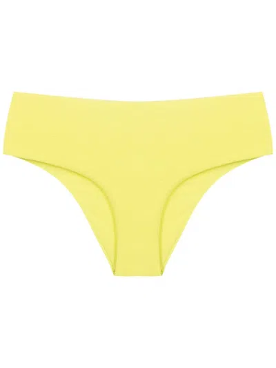LENNY NIEMEYER RIBBED HIGH-WAISTED BIKINI BOTTOMS