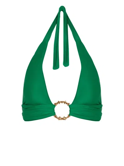 LENNY NIEMEYER RING-EMBELLISHED BIKINI TOP