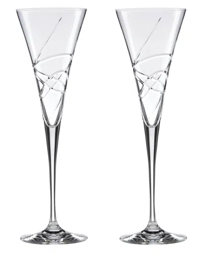 LENOX LENOX ADORN CRYSTAL 2PC TOASTING FLUTE SET