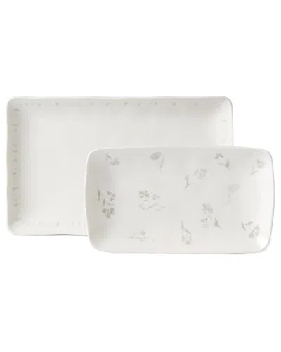 LENOX LENOX OYSTER BAY 2PC NESTING SERVING PLATTERS