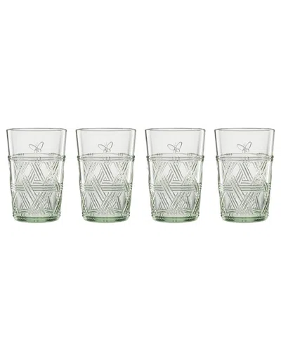 LENOX LENOX SET OF 4 BUTTERFLY MEADOW TALL GLASSES