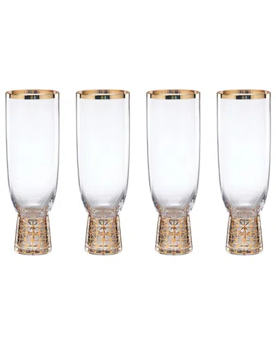 LENOX LENOX SET OF 4 TUSCANY CLASSICS FROST FLUTES