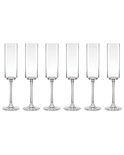 LENOX LENOX SET OF 6 TUSCANY CLASSICS STRAIGHT FLUTES