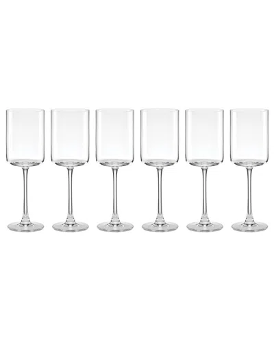LENOX LENOX SET OF 6 TUSCANY CLASSICS STRAIGHT WHITE WINE GLASSES