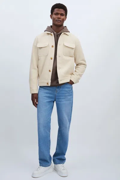 LES DEUX LES DEUX IVORY LES DEUX HYBRID JACKET WITH WOOL