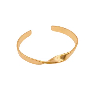 LES REINES WOMEN'S GOLDEN ARC - CUFF BRACELET 24K GOLD PLATED