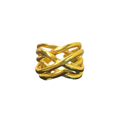 LES REINES WOMEN'S THE COSTELLATE - STATEMENT RING 24K GOLD PLATED