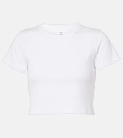 LESET KELLY CROPPED COTTON JERSEY T-SHIRT