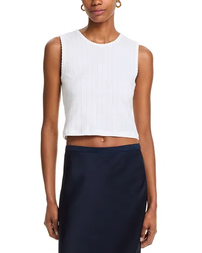 LESET POINTELLE SLEEVELESS CREWNECK TOP