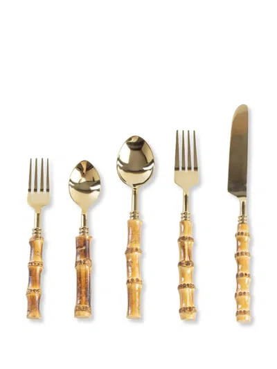 LES-OTTOMANS BAMBOO HANDLE CUTLERY SET