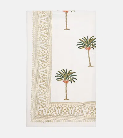 LES-OTTOMANS PALM PRINTED COTTON TABLECLOTH