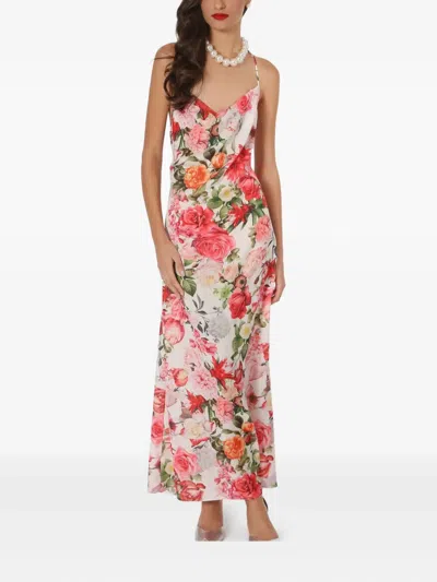 LETHICIA BRONSTEIN ANTURIO FLORAL-PRINT COWL-NECK MAXI DRESS
