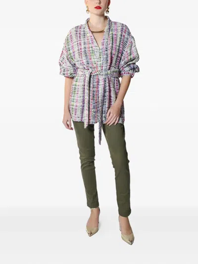 LETHICIA BRONSTEIN TWEED BELTED JACKET