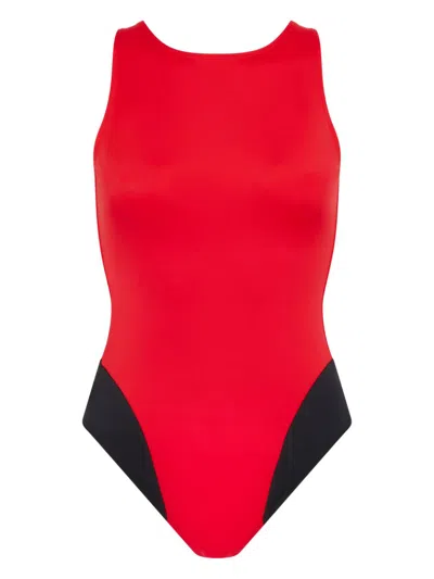 LET'S SWIM OPEN-BACK SWIMSUIT