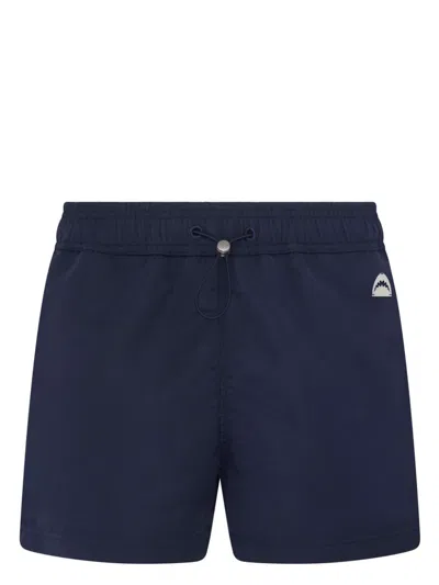 LET'S SWIM SHARK-APPLIQUÉ SWIM SHORTS