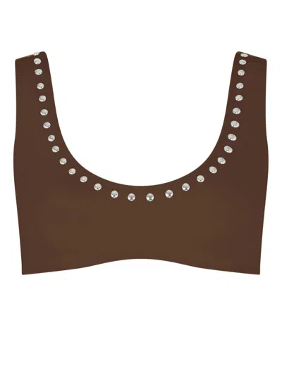 LET'S SWIM STUDDED BIKINI TOP