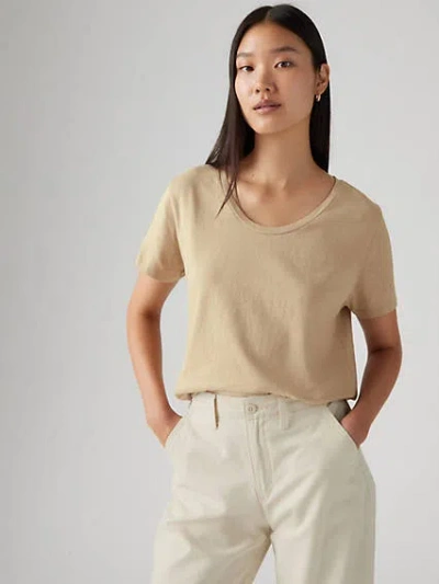LEVI'S BRIDGET COTTON LINEN SHORT SLEEVE T-SHIRT