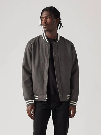 LEVI'S FAUX SUEDE VARSITY JACKET