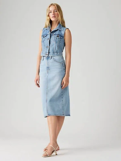 LEVI'S HIGH RISE BACK SLIT SKIRT