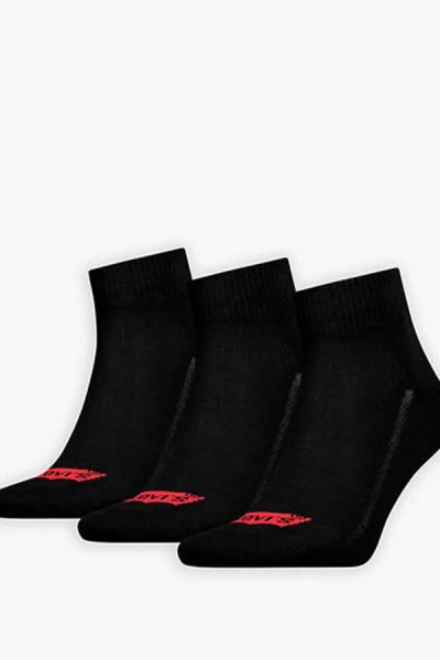LEVI'S MID CUT BATWING LOGO RECYCLED COTTON SOCKS 3 PACK