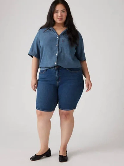 LEVI'S SHAPING BERMUDA SHORTS (PLUS SIZE)