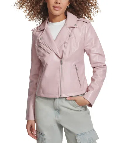 LEVI'S WOMEN'S CLASSIC FAUX LEATHER ASYMMETRICAL MOTO JACKET
