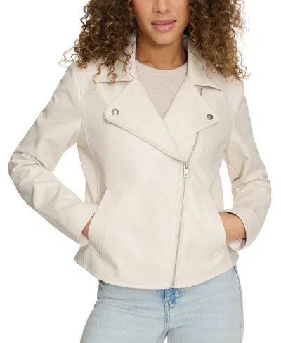 LEVI'S WOMEN'S FAUX-LEATHER ASYMMETRIC-ZIP MOTO JACKET
