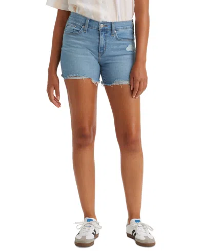 LEVI'S WOMEN'S MID RISE MID-LENGTH STRETCH SHORTS