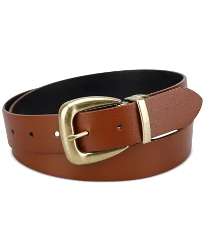 LEVI'S WOMEN'S REVERSIBLE WESTERN-STYLE BUCKLE LEATHER BELT