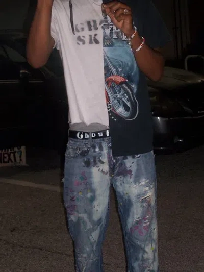 LEVI'S “GHOULARTWORKS” .COM ATELIERGOULEAW23COUTURE ACID WASH LEVIS JEANS SIZE31