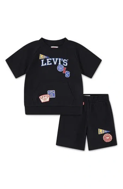 LEVI'S LEVI'S® KIDS' COASTAL PREP SHORT SLEEVE SWEATSHIRT & SHORTS SET