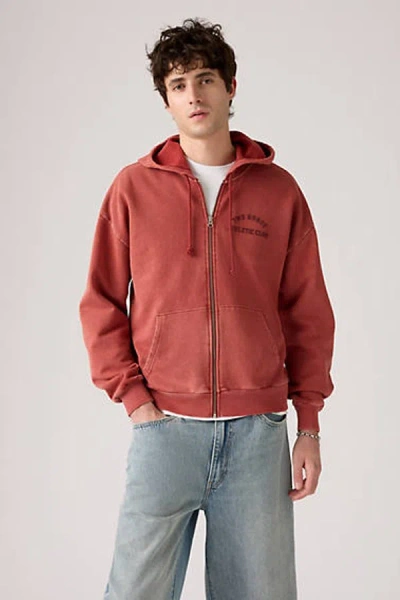 LEVI'S TWO HORSE CROPPED ZIP UP HOODIE